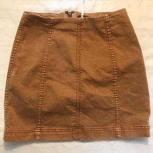Free People Modern Femme Skirt Tan